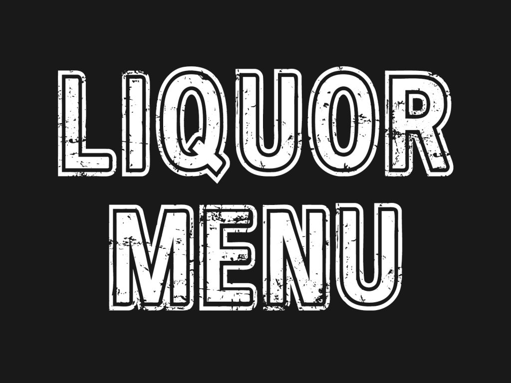 liquor menu